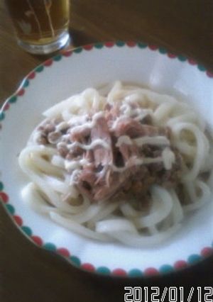 納豆とツナのまろやかうどん-レシピのメイン写真