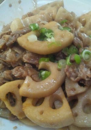 歯ごたえ最高!!れんこんと豚肉の甘辛炒め-レシピのメイン写真