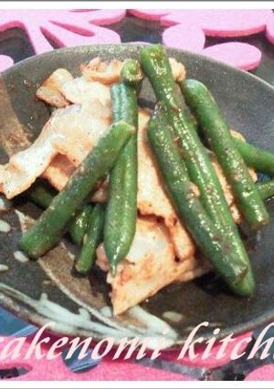 ★いんげんと豚肉のマヨマヨ炒め★-レシピのメイン写真
