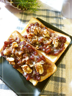 胡桃を乗せた塩あんトースト コーン風味-レシピのメイン写真