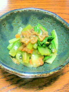 青菜の梅なめたけ和え-レシピのメイン写真
