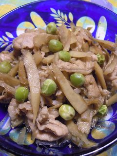牛蒡と豚肉の炒め煮-レシピのメイン写真
