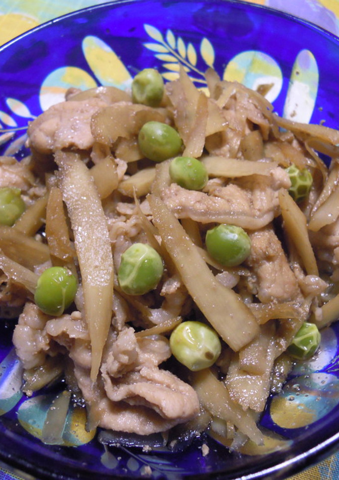 牛蒡と豚肉の炒め煮-レシピのメイン写真