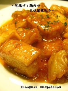 ■10分で!厚揚げと鶏肉の豆板醤煮込み■-レシピのメイン写真