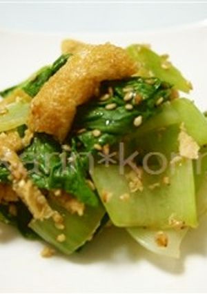 簡単＊レンジde青梗菜と油揚げの小鉢-レシピのメイン写真
