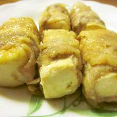 รูปของ お弁当にも◎冷めても美味しい肉巻とうふ☆