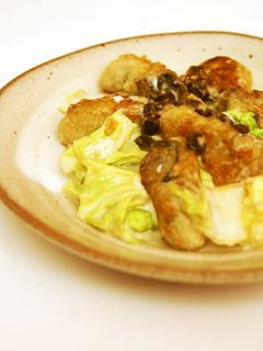 牡蠣と白菜の豆鼓クリームソテー-レシピのメイン写真