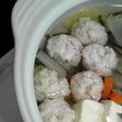 お鍋に☆かに?えび?風団子♪