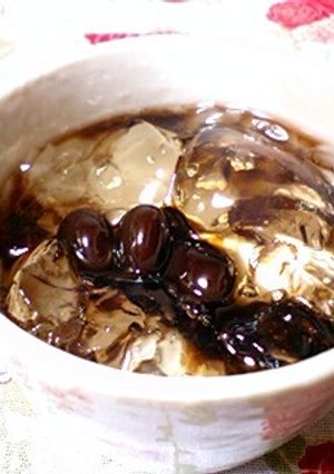 黒豆煮汁をたっぷり味わう蜜ゼリー♡-レシピのメイン写真