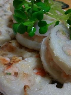 れんこんの海老はさみ焼き-レシピのメイン写真