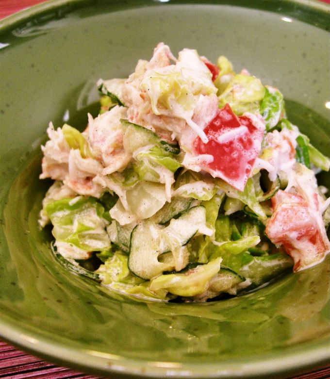 キャベツとカニのシンプルサラダ♥ by meron♪ 【クックパッド】 簡単
