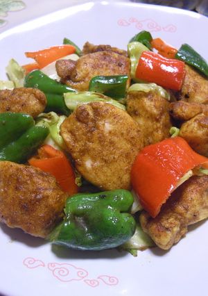 鶏ささみ肉と野菜のカレー粉炒め-レシピのメイン写真