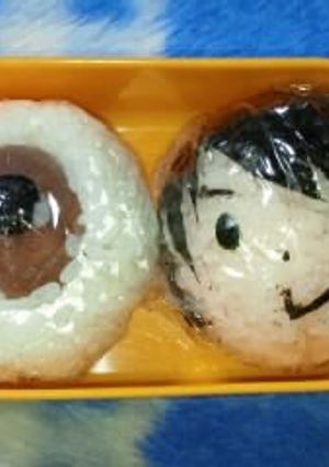 ゲゲゲのおにぎり♪目玉おやじとキタロー♪-レシピのメイン写真