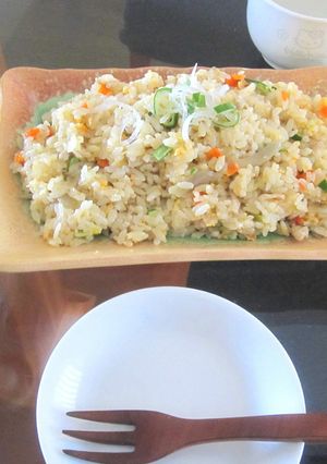 簡単ランチ♪鶏ごぼうピラフ　ふっくら１粒-レシピのメイン写真