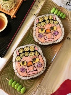 節分飾り巻き寿司・恵方巻き・鬼-レシピのメイン写真