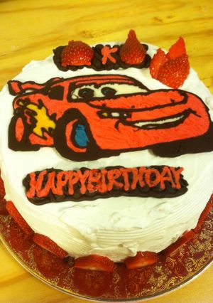 キャラクターケーキ　カーズ　誕生日ケーキ-レシピのメイン写真