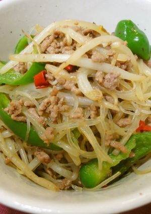 春雨と挽肉のピリ辛炒め-レシピのメイン写真
