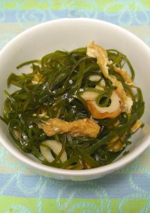 定番のお菜。切り昆布と油揚げの炒め物-レシピのメイン写真