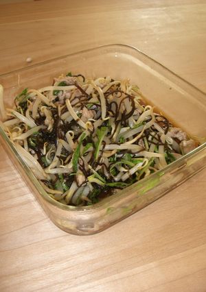 豚ともやしの塩昆布レンジ蒸し-レシピのメイン写真