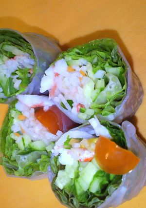 ヘルシーおいし☆サラダ生春巻き☆-レシピのメイン写真