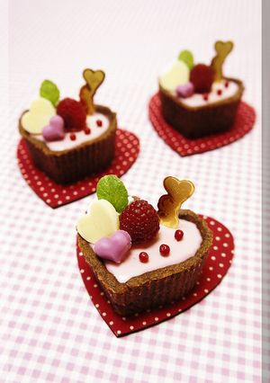 * バレンタイン ❤ ハートのタルト♪-レシピのメイン写真