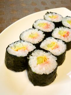 ラップ->海苔で巻くから失敗なしの海苔巻-レシピのメイン写真
