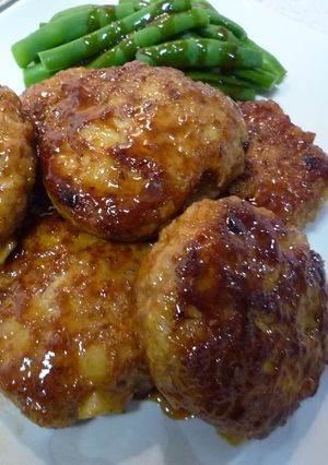 シャクッ♪長いも入り豚つくねの照り焼き-レシピのメイン写真