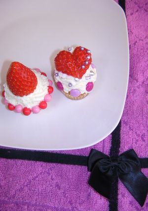 バレンタイン♡ハートの苺のプチケーキ-レシピのメイン写真