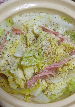 簡単！白菜とベーコンのコンソメ蒸し煮-レシピのメイン写真