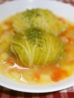 ヘルシーなミネストローネ風豆腐ロール白菜-レシピのメイン写真