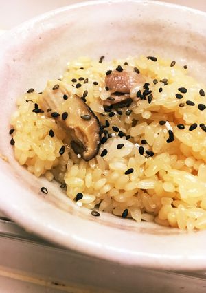 鶏肉＆干し椎茸だけ！おこわ@圧力鍋-レシピのメイン写真