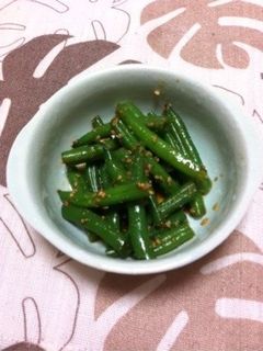 インゲンの胡麻和え♪-レシピのメイン写真