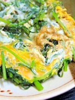 春菊と椎茸の玉子とじ-レシピのメイン写真