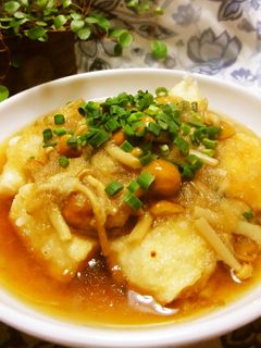 なめことえのきのみぞれ餡♡揚げだし揚げ餅-レシピのメイン写真