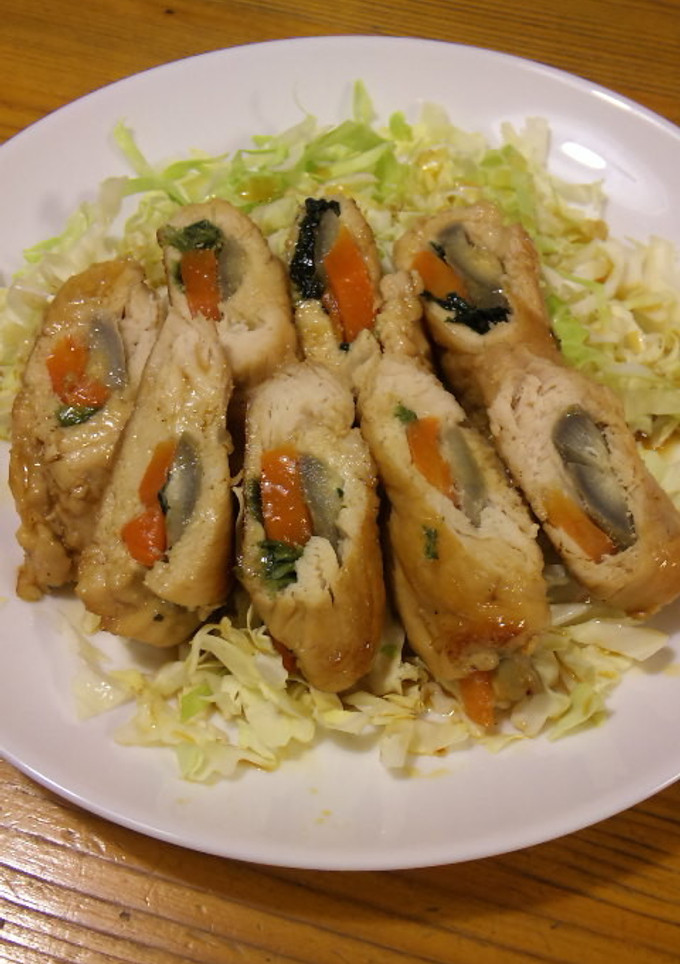 鶏ささみの野菜くるくる♪-レシピのメイン写真