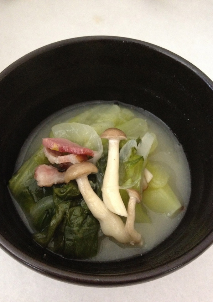 簡単さっぱり青梗菜とキノコのクリーム煮-レシピのメイン写真