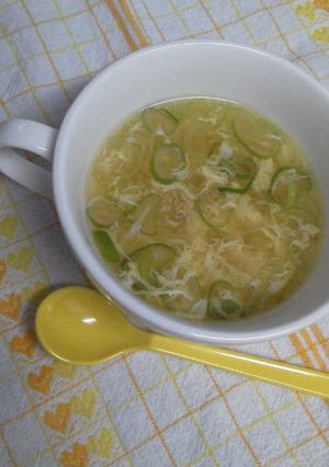 ネギと卵と生姜の ふわとろ かき玉スープ-レシピのメイン写真