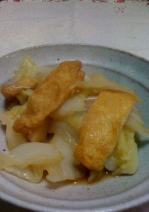 キャベツの芯と油揚のサッと煮-レシピのメイン写真