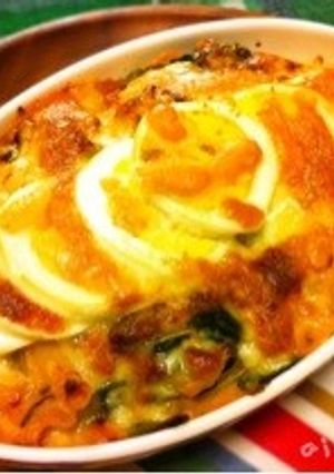 ほうれん草と卵のトマトクリームグラタン-レシピのメイン写真