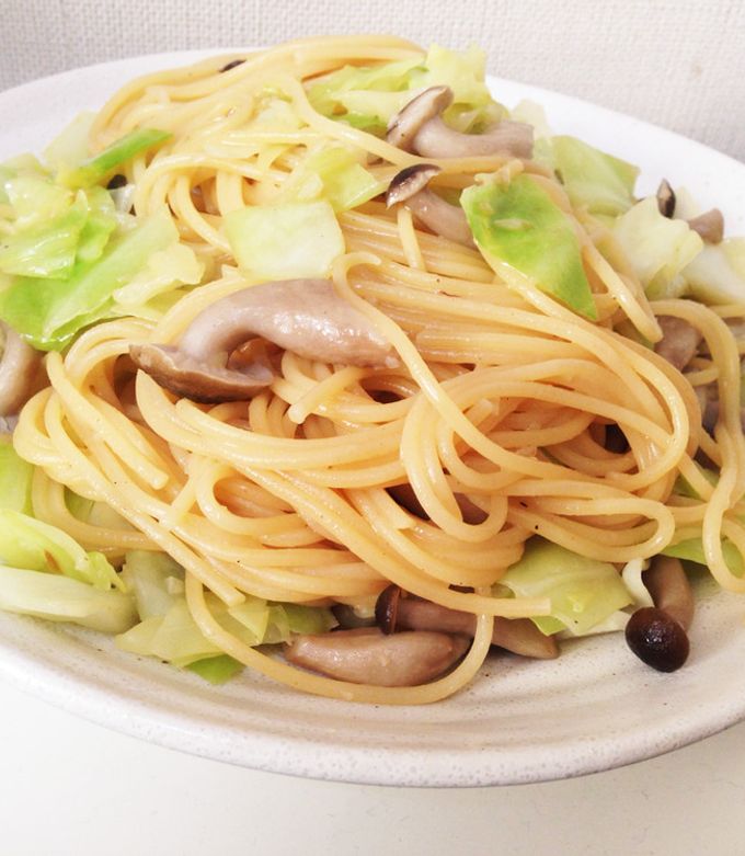 簡単キャベツとしめじの和風バターパスタ-レシピのメイン写真