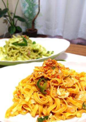 エッグトマトとキャベツのパスタ♫-レシピのメイン写真