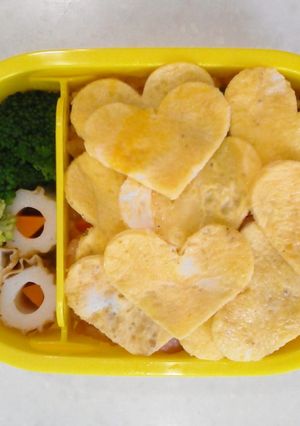 簡単キャラ弁❤ハートのオムライス-レシピのメイン写真