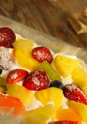 なめらかプリンケーキでデコレーション　１-レシピのメイン写真