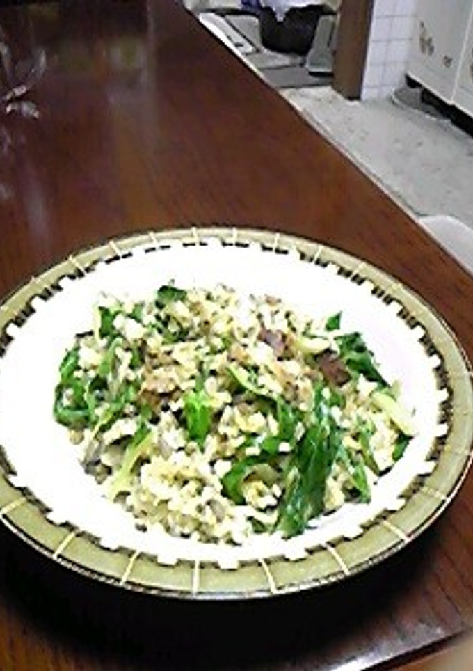 イワシと水菜の和風炒飯-レシピのメイン写真