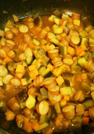 夏野菜のカレーケチャップ炒め煮-レシピのメイン写真