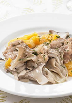 きのこと鶏肉のオレンジ白ワイン煮-レシピのメイン写真