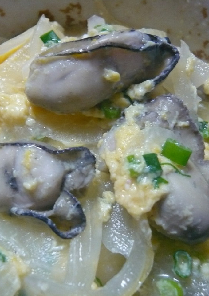 牡蠣の卵とじ丼-レシピのメイン写真