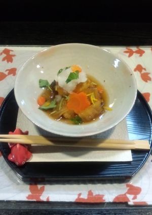 椎茸の海老しんじょう詰めと豆腐の揚げだし-レシピのメイン写真