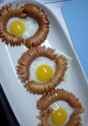 お弁当に☆ひまわり目玉焼き-レシピのメイン写真