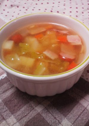 コロコロ野菜の簡単コンソメスープ-レシピのメイン写真